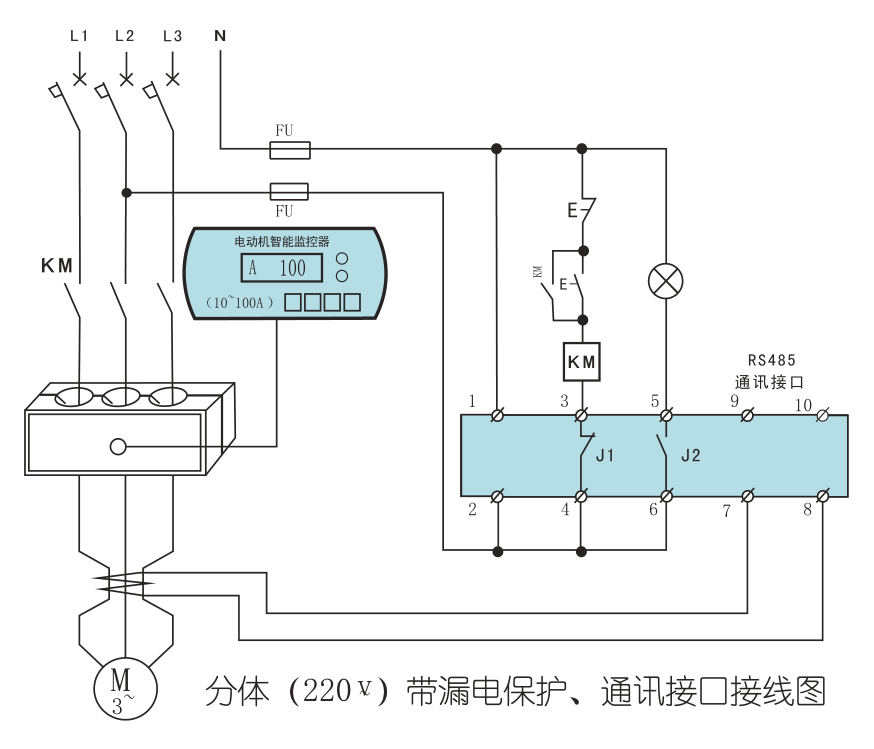 SJD-YD電機保護(hù)器的二次原理圖