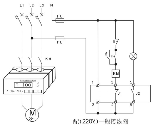 電動(dòng)機(jī)保護(hù)器接線圖