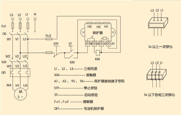 德力西交流接觸器和jd-5電動(dòng)機(jī)綜合保護(hù)器的接線方法